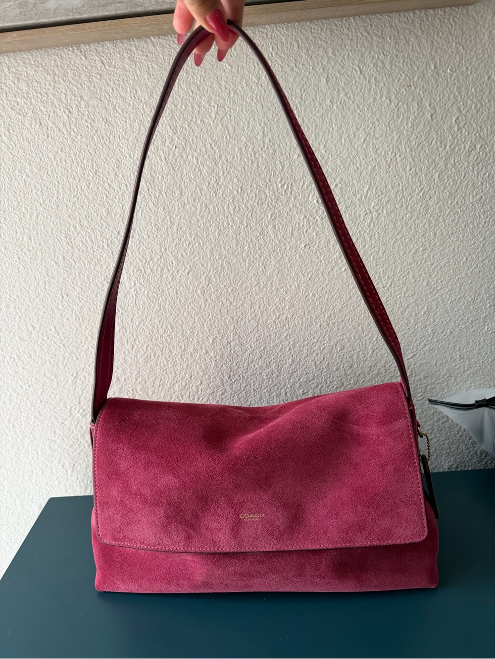 Coach Chelsea 30 Suede in Dark Fuscia